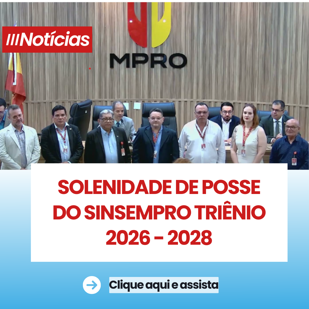 SOLENIDADE DE POSSE DO SINSEMPRO TRIÊNIO 2026 – 2028 SOLENIDADE DE POSSE DO SINSEMPRO TRIÊNIO 2026 – 2028