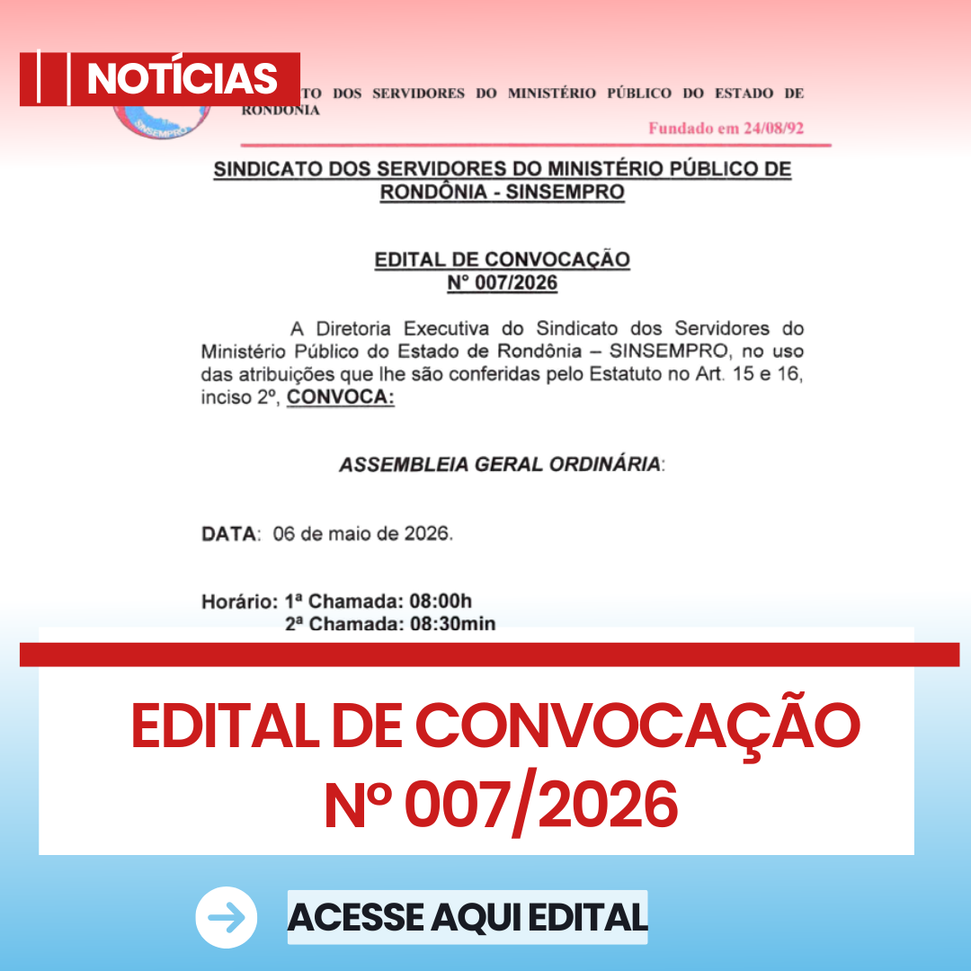 Edital de Convocação n° 007/2026