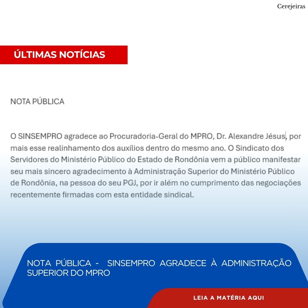 Nota Pública do Sindicato à Seus Filiados